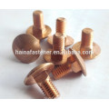 M8 brass mushroom head square neck bolt,Brass carriage bolt